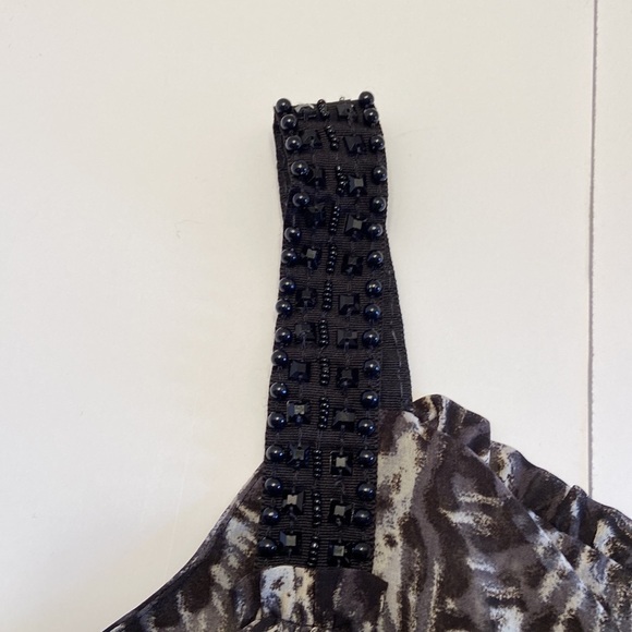 Jessica Simpson Black/White Print Sleeveless Maternity Blouse Size Mediu… - Picture 6 of 12